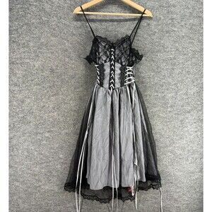 New Romwe Dress Women M Medium Gray Sheath Midi Sleeveless Tasseled V-Neck